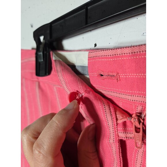 Express Womens Pink Pinstripe Editor Pants Size 6 Old Money Y2K 2000s Preppy - Picture 3 of 10